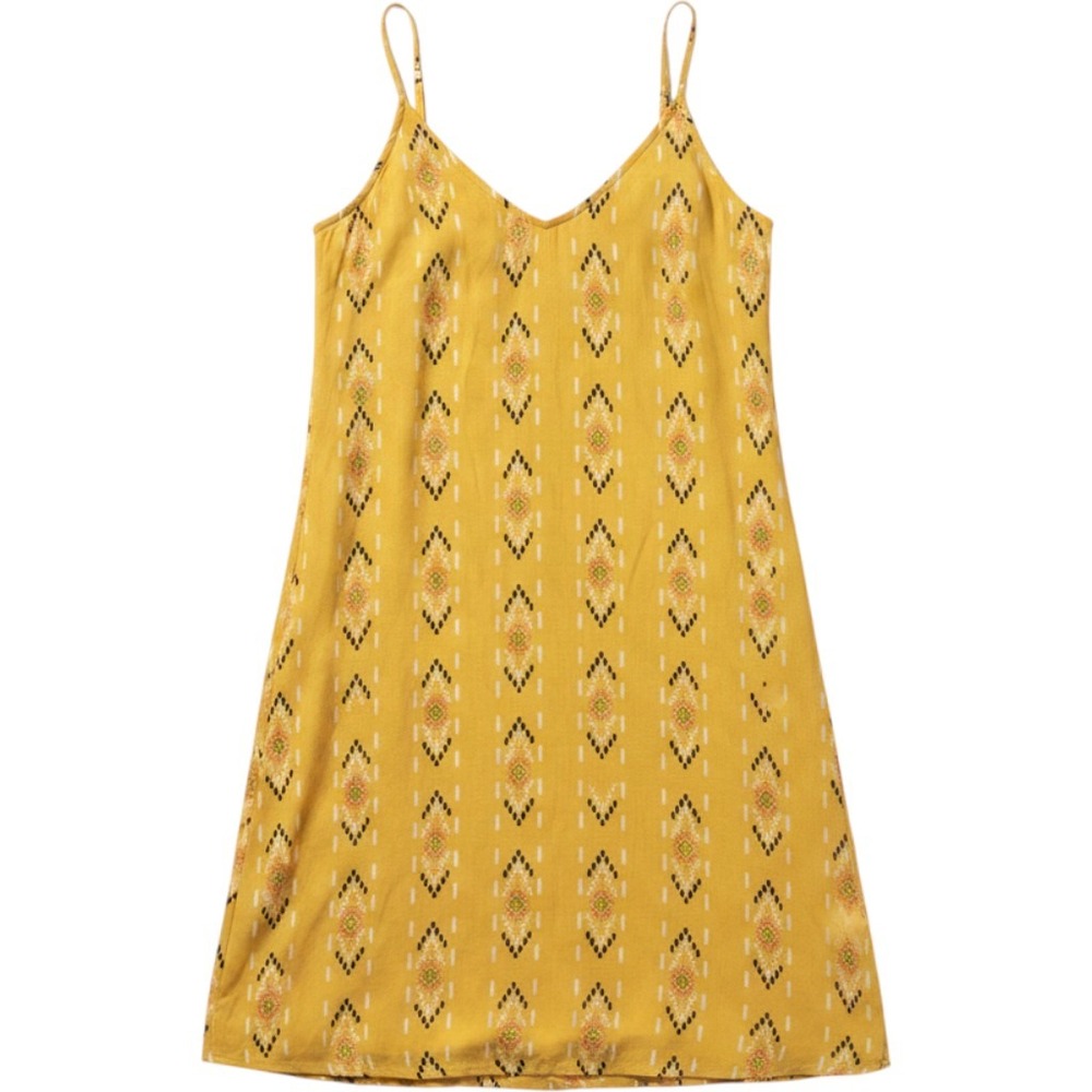 GB Gianni Bini Sundress Womens Medium Yellow Geometric Tribal Strappy Back Mini